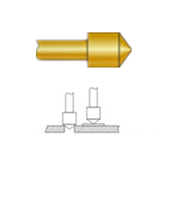 圓錐頭探針、探針用法圖、探針原理圖、測試探針圖片