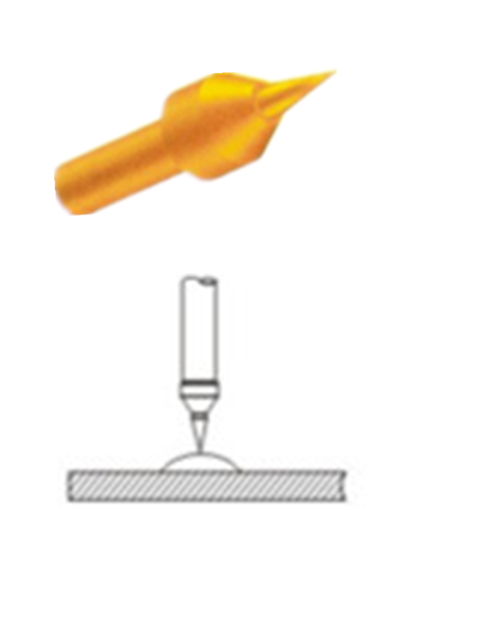 探針頭型、測試探針探針頭、探針頭部形狀、頂針頭