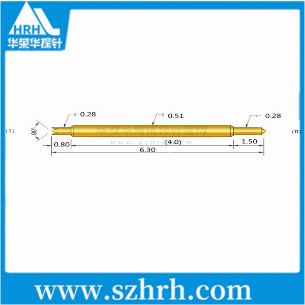 0.51-UB-6.3L ，華榮華雙頭測(cè)試探針廠家