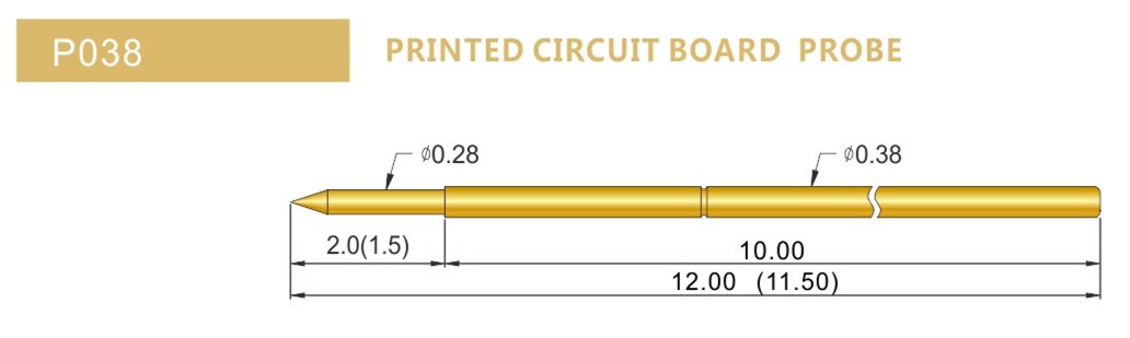 PA038探針尺寸，華榮華探針廠家